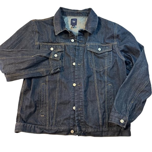 GAP Jackets & Blazers - GAP Dark Blue Denim Jean Jacket